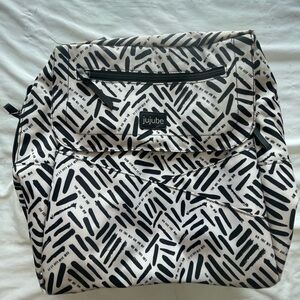 JuJuBe Black & White Patterned Diaper Bag Backpack